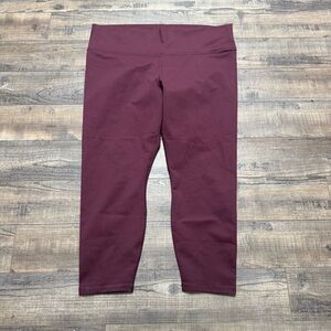 Fabletics Burgundy Ankle Define PowerHold High-Waisted Legging 7/8